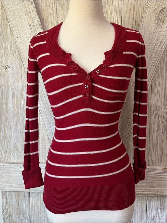GAP Tops - GAP Y2k (RED) Campaign Striped Knit Stretch Top